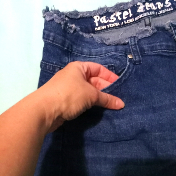 💙 NWOT Womens Pastel Distressed Jeans Size 15/32 Tall Long Stretch Denim Casual - Picture 4 of 5